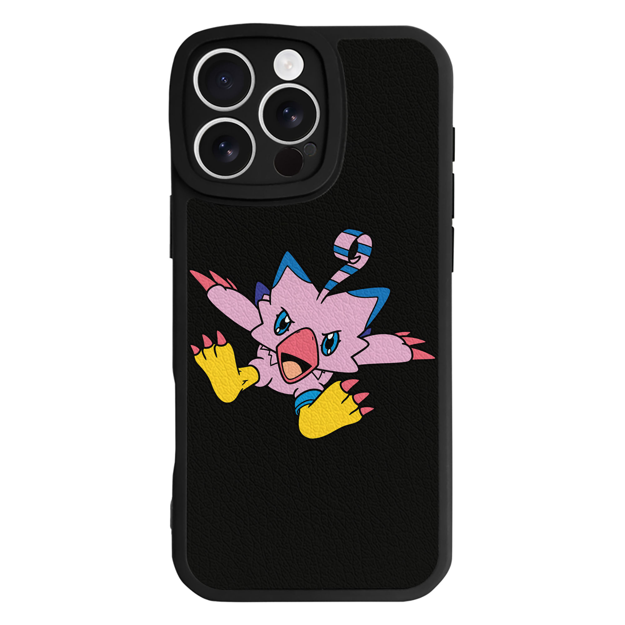 （画像用） Digimon デジタルモンスター/デジモン 【iPhone 16シリーズ対応】シリコンスマホケース（レザー調） 材質：シリコン